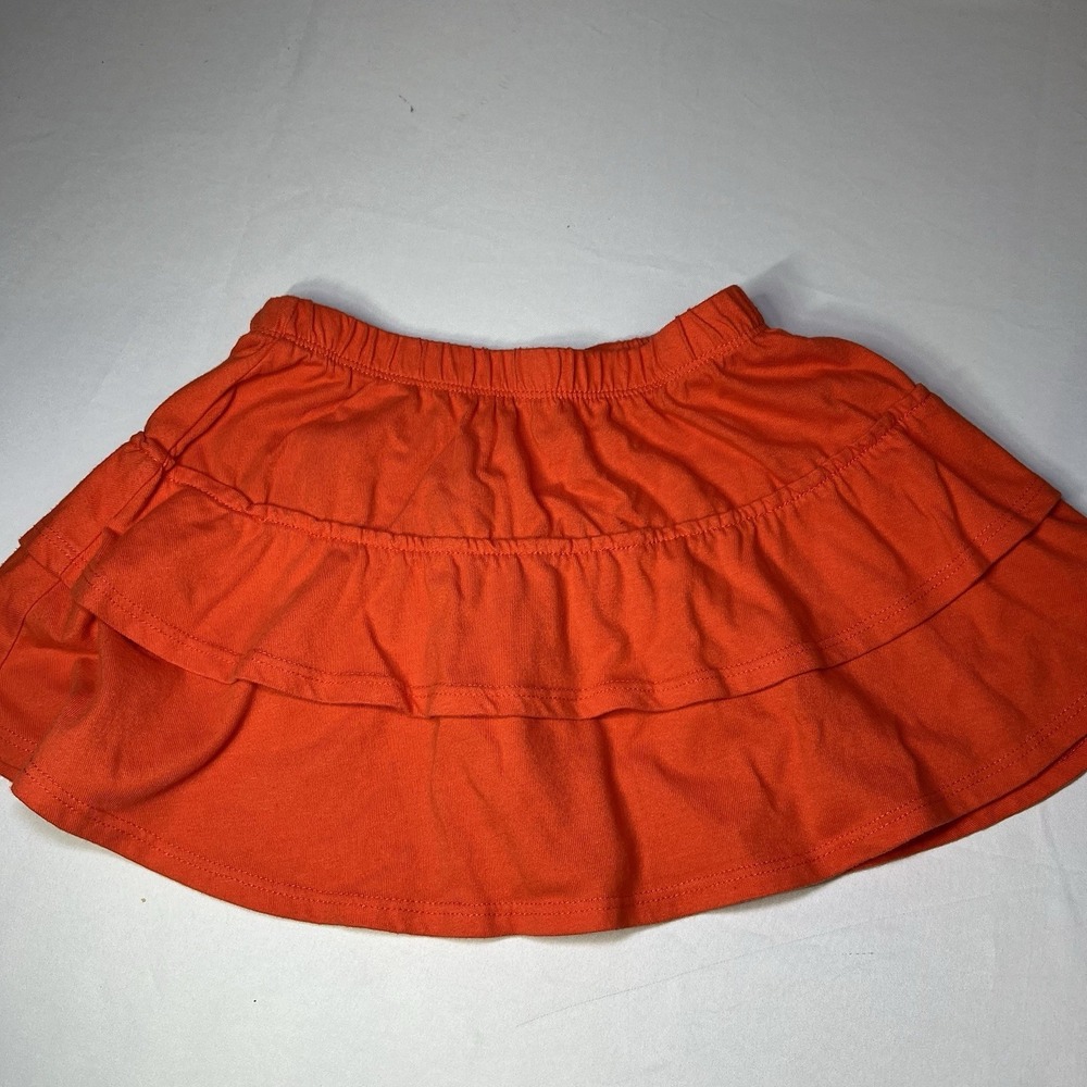 Epic Threads Girls 4T Solid Orange Ruffled Layered Skirt Youth‎